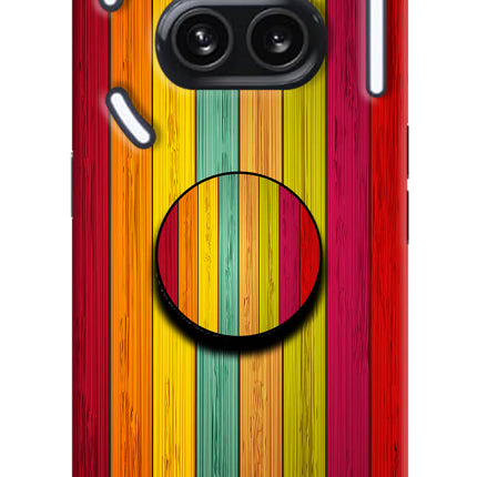 Multicolor Wooden Nothing Phone 2A Plus Pop Case by Casekaro