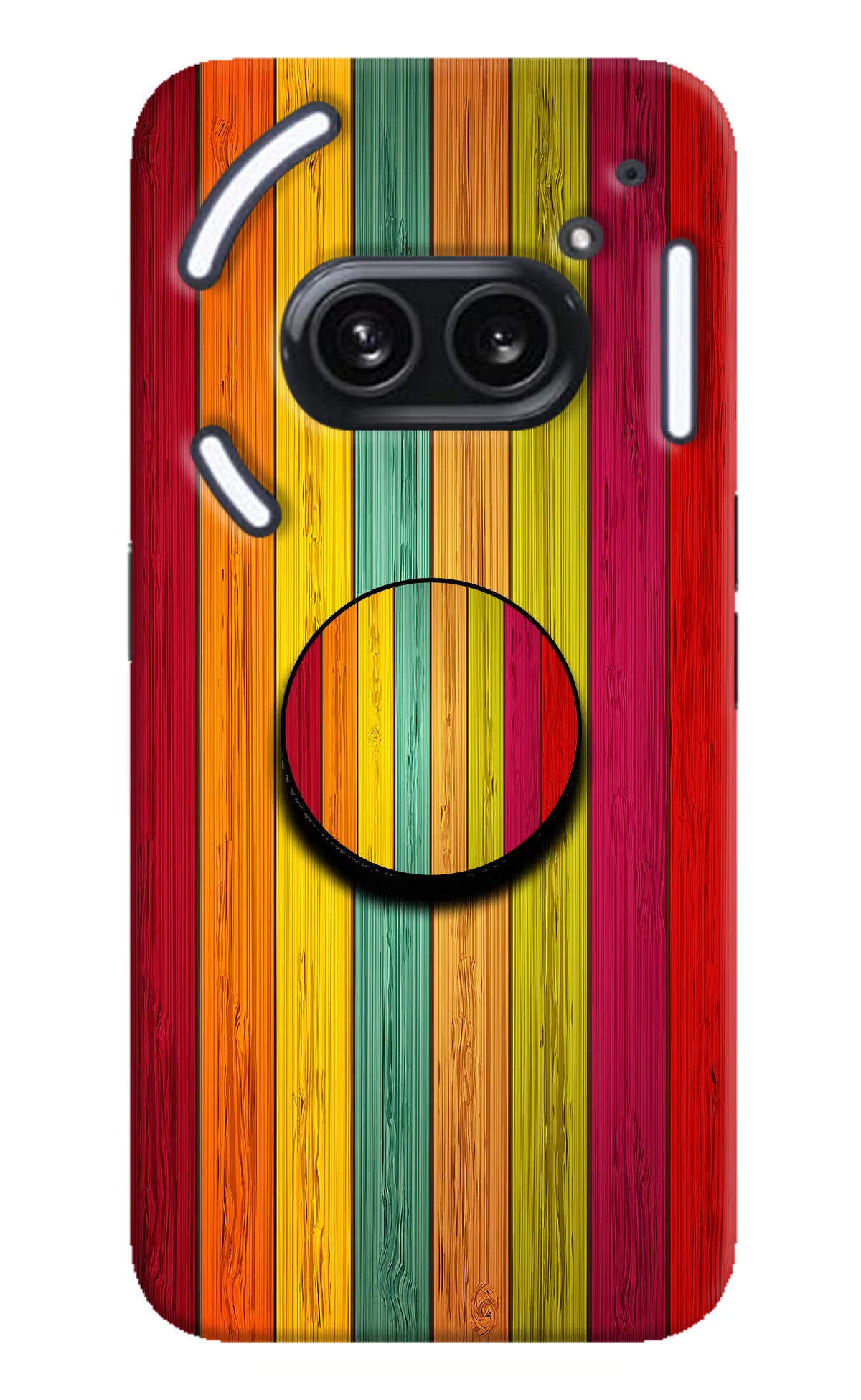 Multicolor Wooden Nothing Phone 2A Plus Pop Case by Casekaro