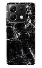 Black Marble Texture Poco X6 Hard Case Back Cover by Casekaro