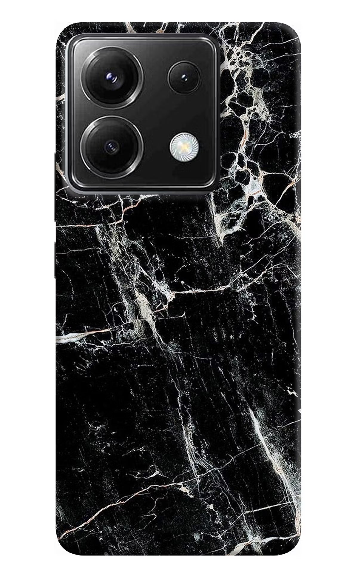 Black Marble Texture Poco X6 Back Cover