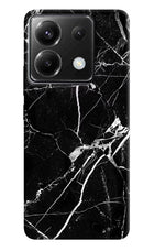 Black Marble Pattern Poco X6 Hard Case Back Cover by Casekaro
