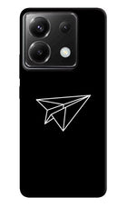Paper Plane White Poco X6 Hard Case Back Cover by Casekaro
