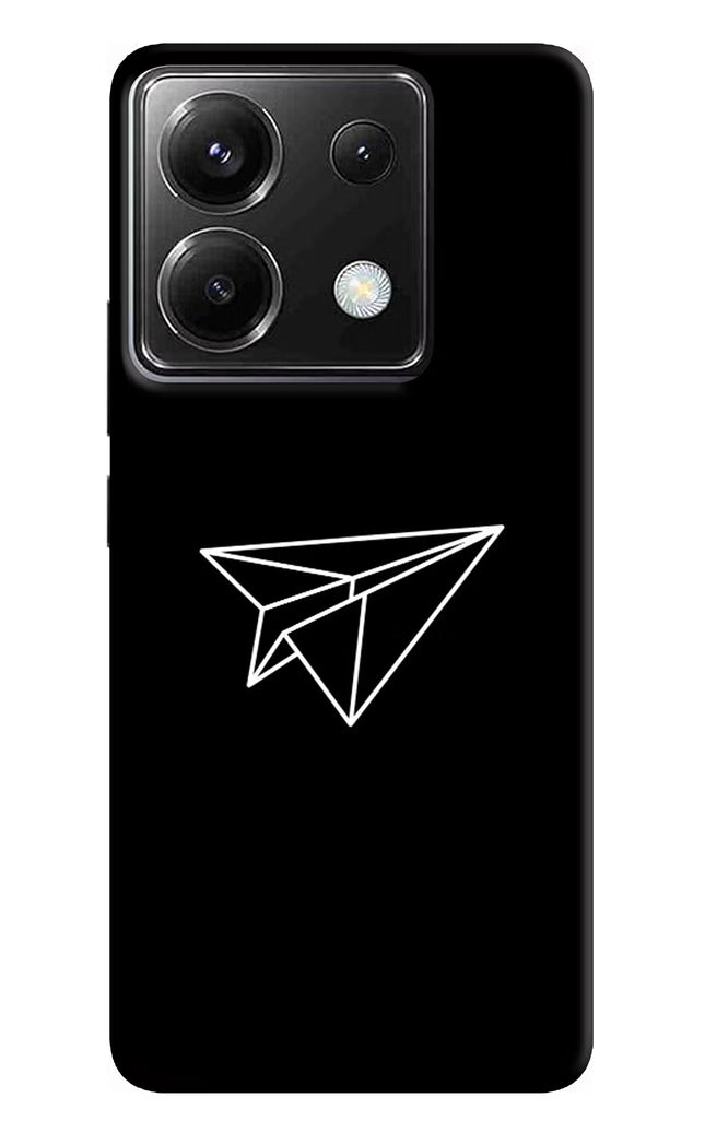 Paper Plane White Poco X6 Hard Case Back Cover by Casekaro