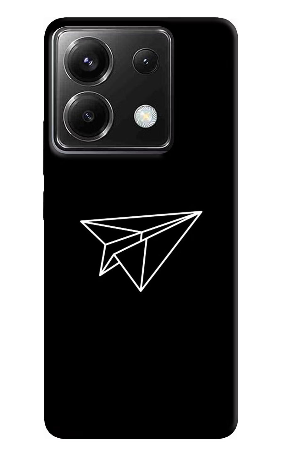 Paper Plane White Poco X6 Back Cover, Hard case