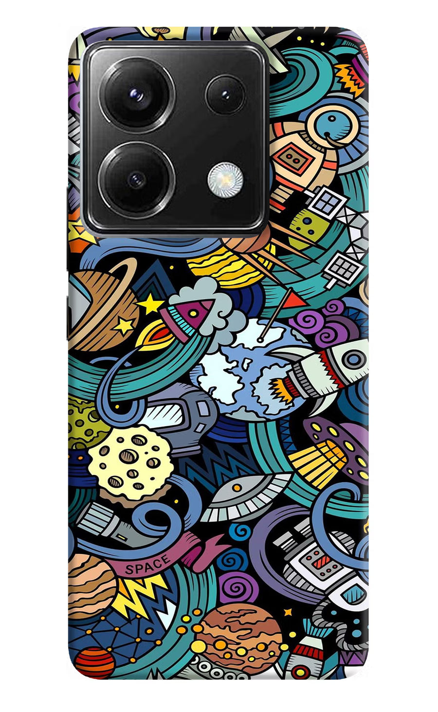Space Abstract Poco X6 Back Cover, Hard case