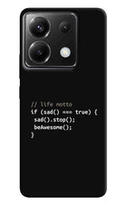 Life Motto Code Poco X6 Hard Case Back Cover by Casekaro