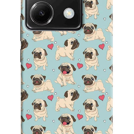 Pug Dog Poco X6 Hard Case Back Cover by Casekaro