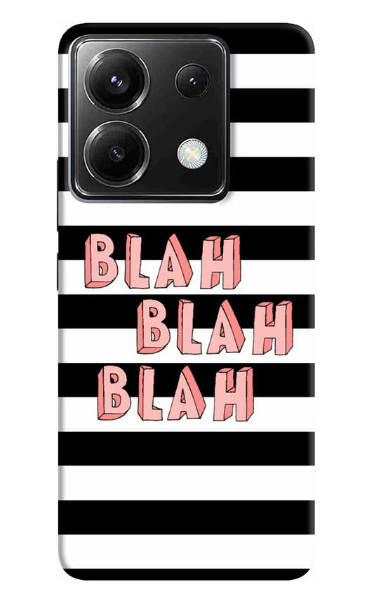 Blah Blah Blah Poco X6 Back Cover