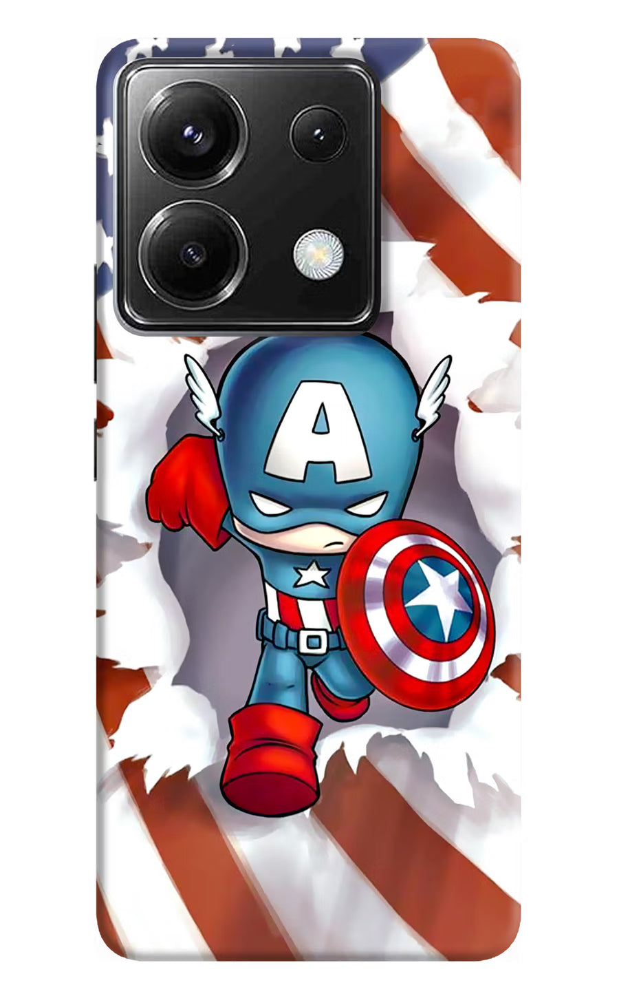 Captain America Poco X6 Back Cover, Hard case
