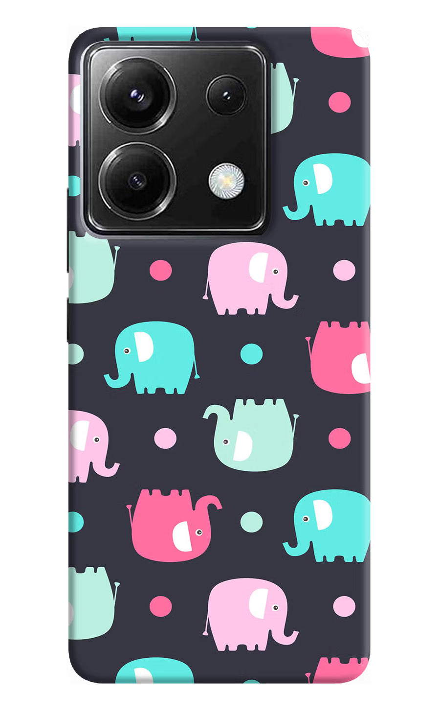 Elephants Poco X6 Back Cover, Hard case