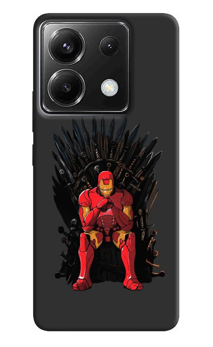 Ironman Throne Poco X6 Back Cover, Hard case