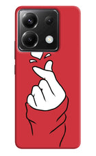 Korean Love Sign Poco X6 Hard Case Back Cover by Casekaro