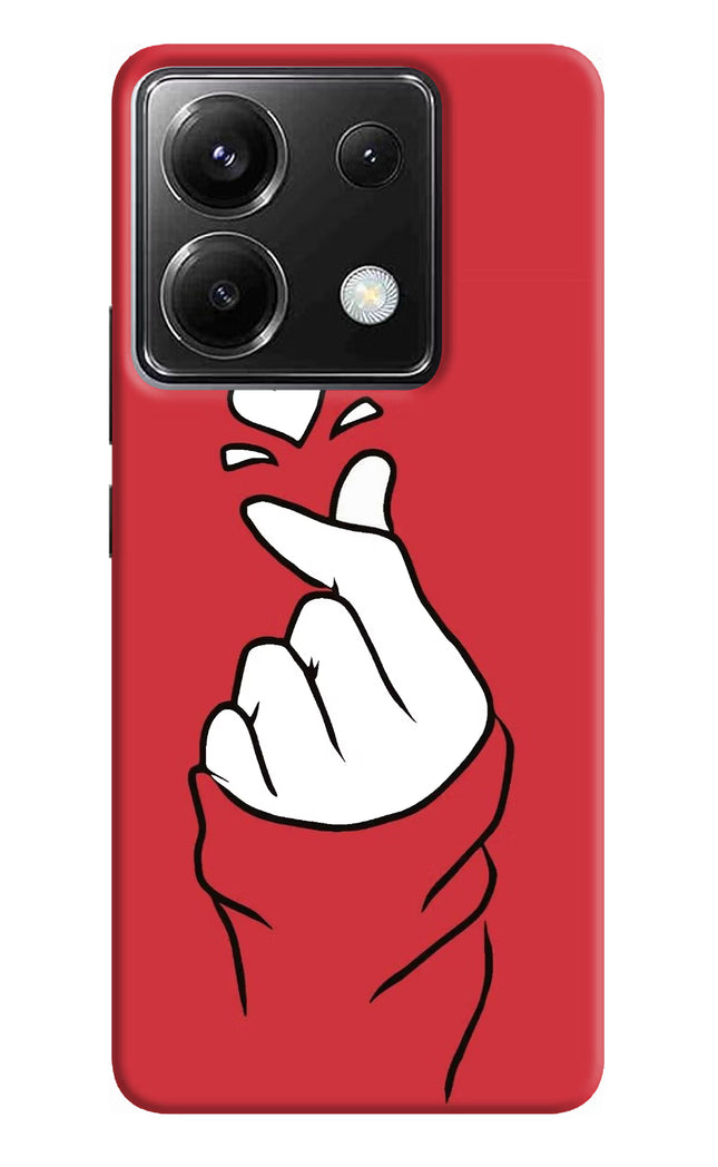 Korean Love Sign Poco X6 Hard Case Back Cover by Casekaro