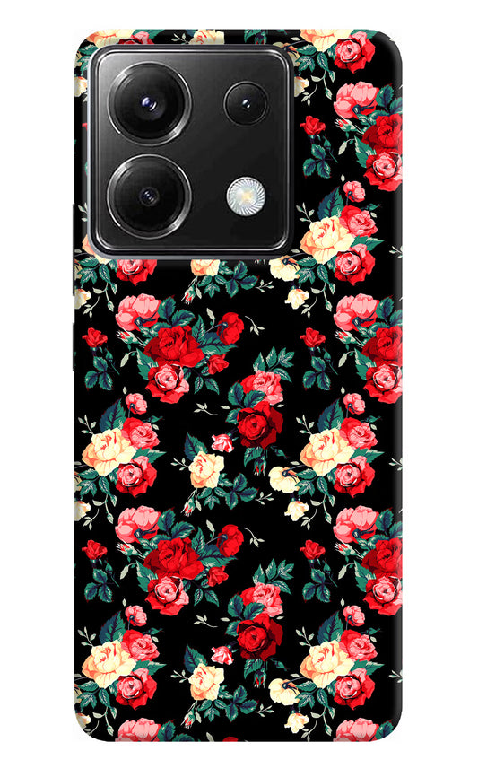 Rose Pattern Poco X6 Back Cover