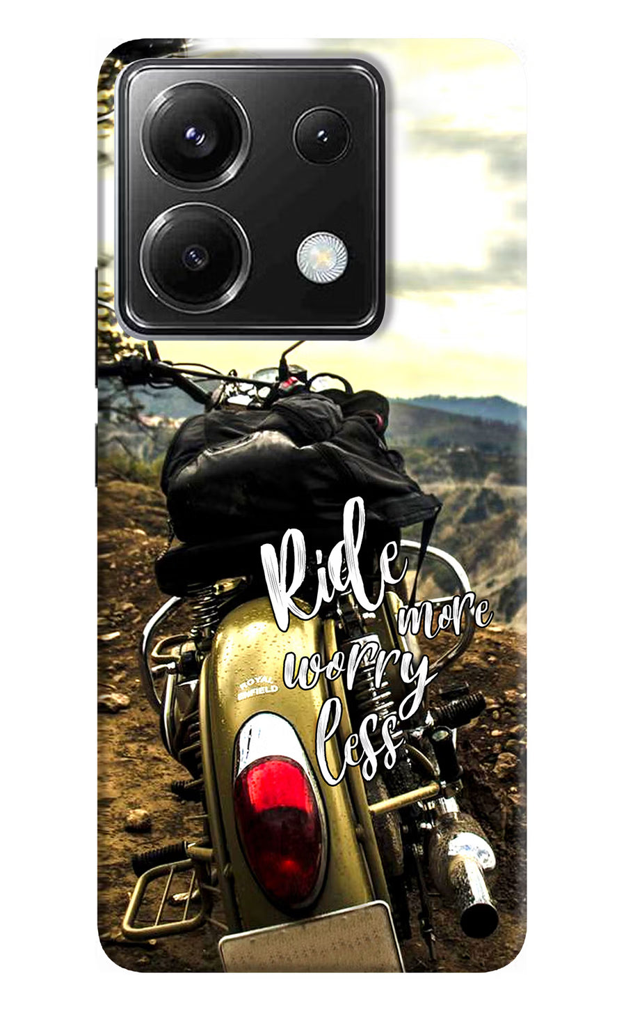 Ride More Worry Less Poco X6 Back Cover, Hard case