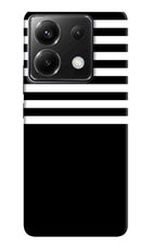 Black and White Print Poco X6 Hard Case Back Cover by Casekaro