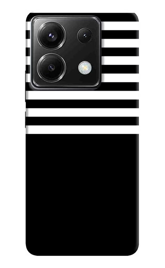 Black and White Print Poco X6 Back Cover