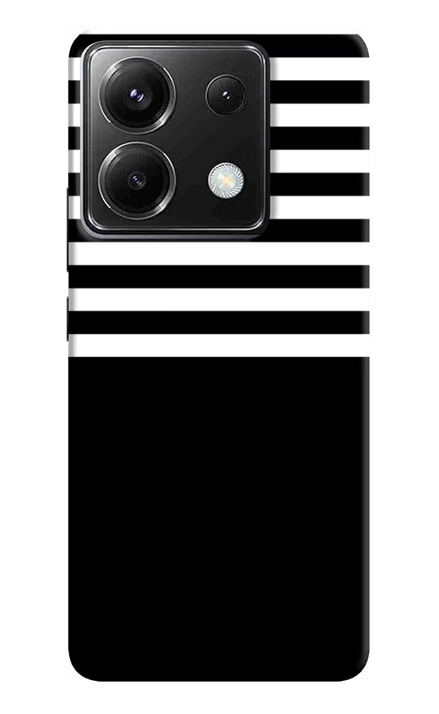 Black and White Print Poco X6 Back Cover, Hard case