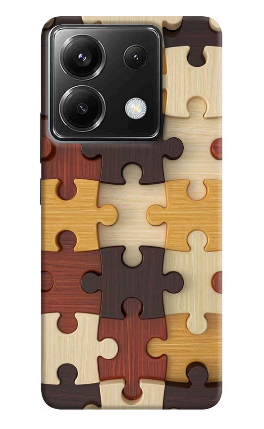 Wooden Puzzle Poco X6 Back Cover