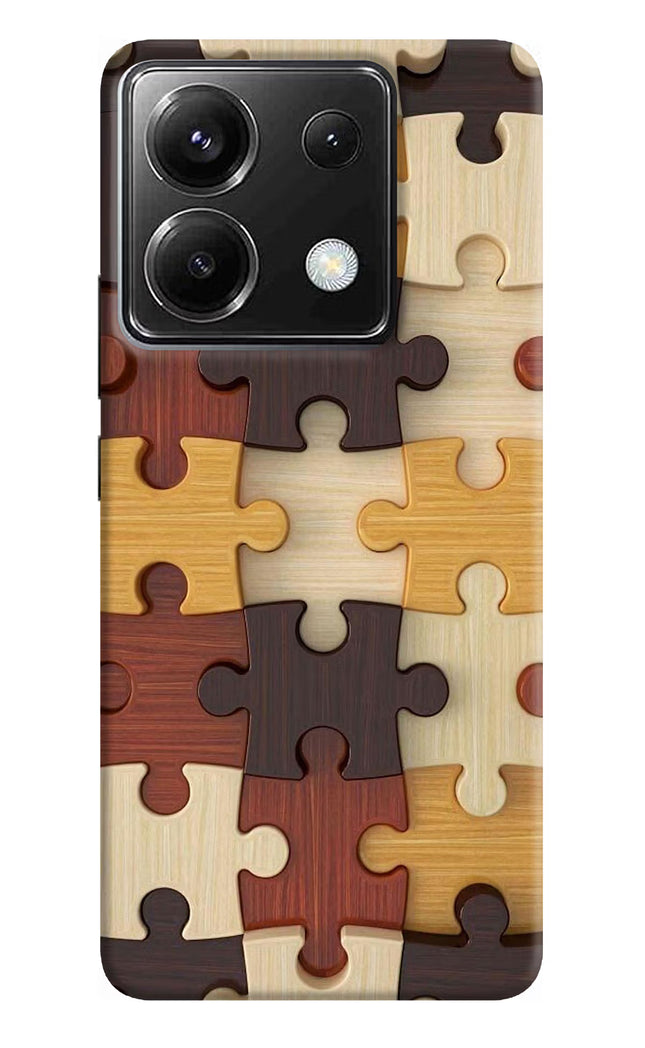 Wooden Puzzle Poco X6 Hard Case Back Cover by Casekaro