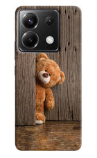 Teddy Wooden Poco X6 Hard Case Back Cover by Casekaro