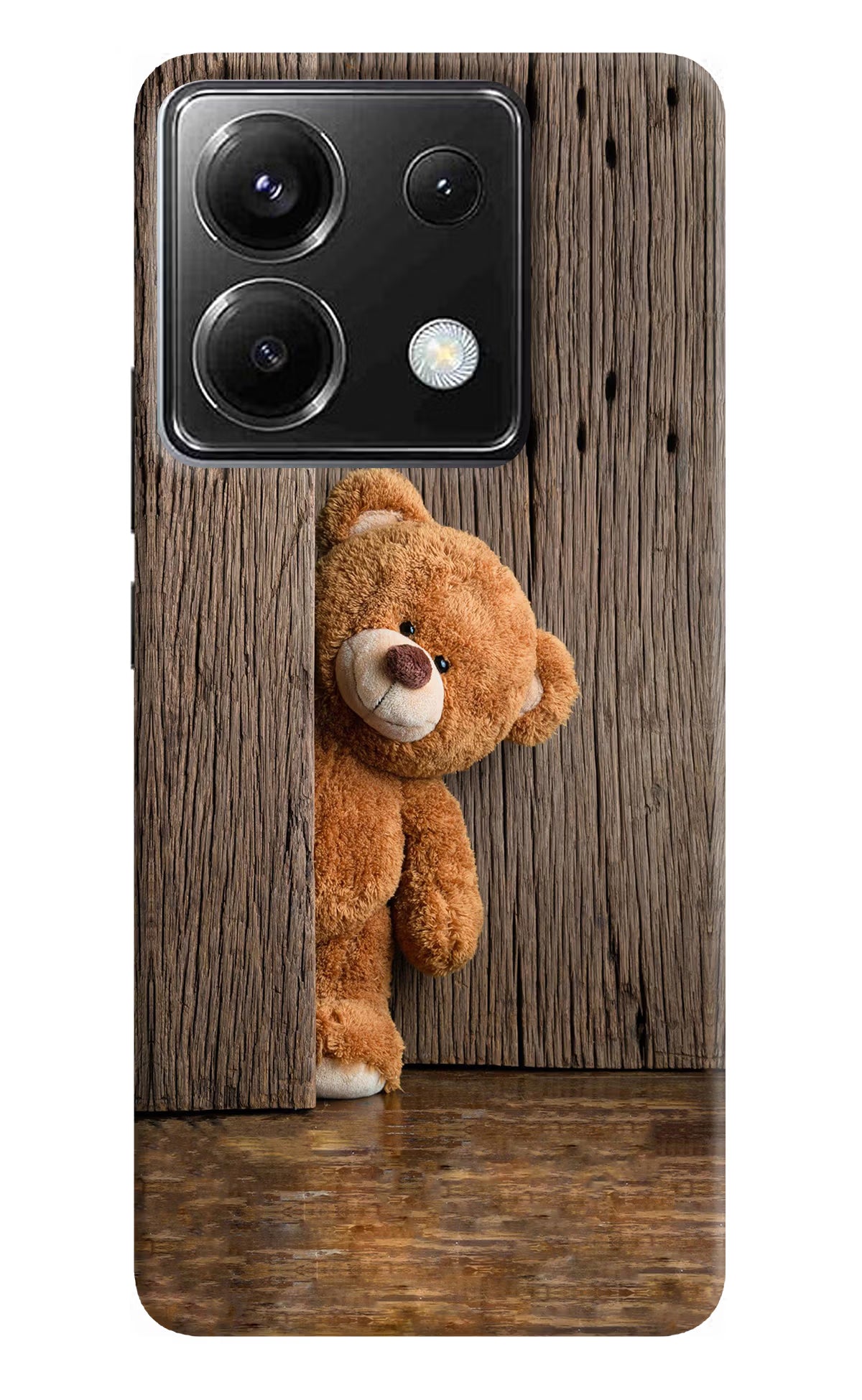 Teddy Wooden Poco X6 Back Cover