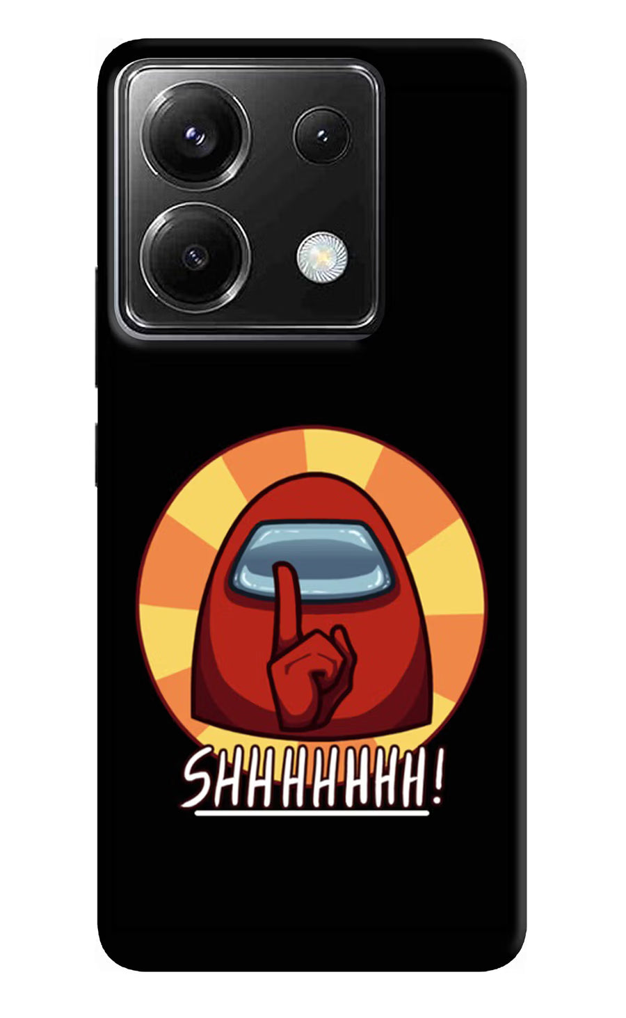 Among Us Shhh! Poco X6 Back Cover, Hard case