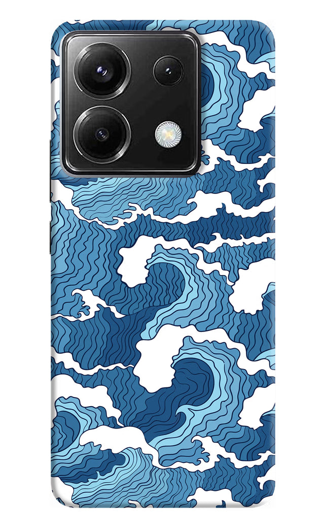 Blue Waves Poco X6 Hard Case Back Cover by Casekaro