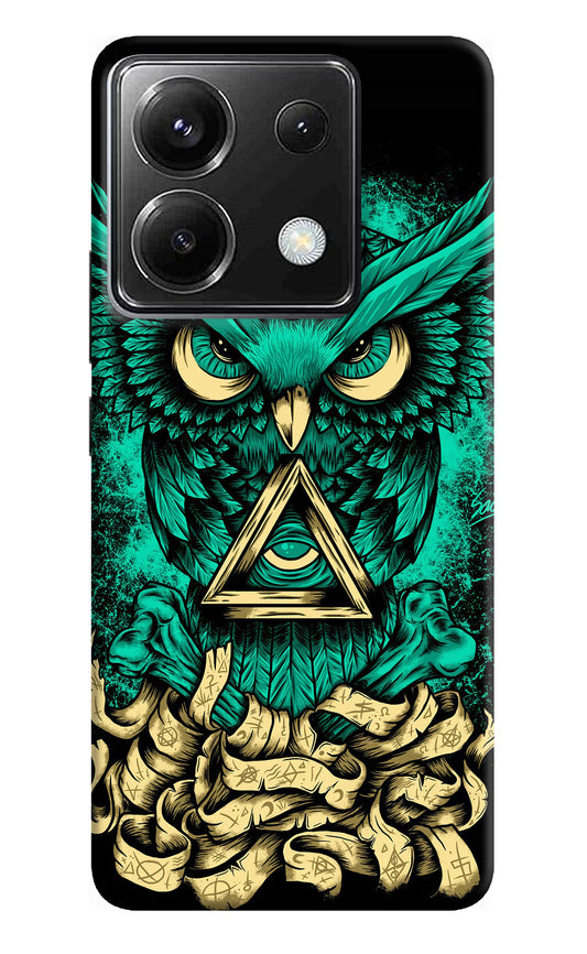 Green Owl Poco X6 Back Cover