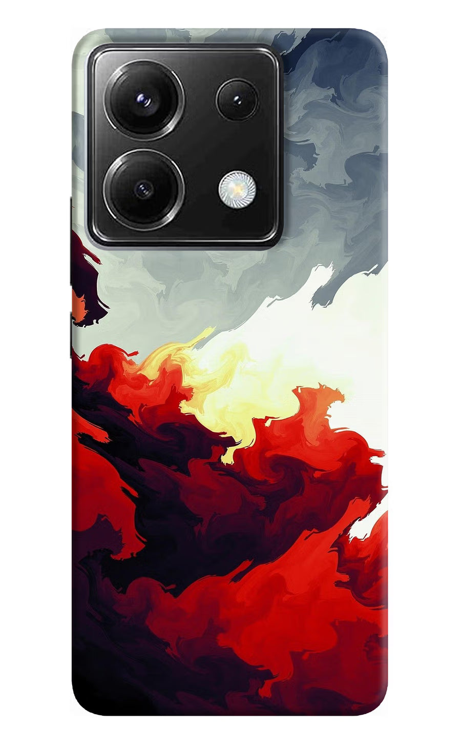 Fire Cloud Poco X6 Back Cover, Hard case