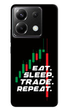 Eat Sleep Trade Repeat Poco X6 Hard Case Back Cover by Casekaro