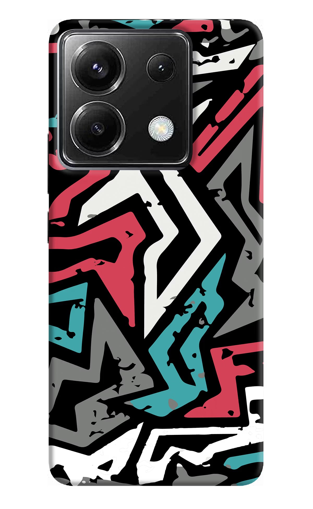Geometric Graffiti Poco X6 Back Cover
