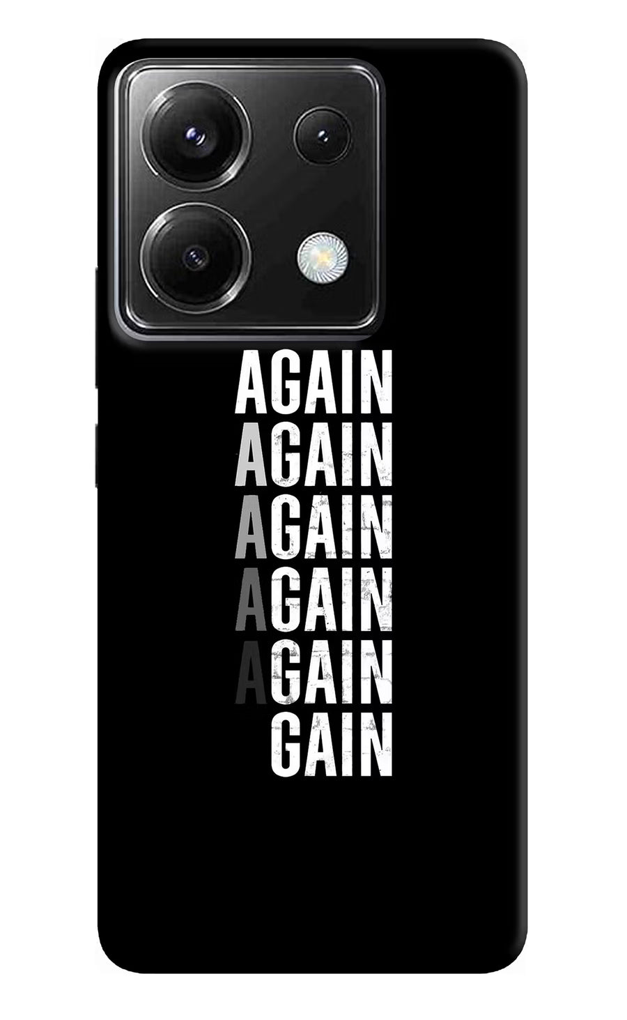 Again Again Gain Poco X6 Back Cover, Hard case