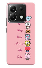 BTS names Poco X6 Hard Case Back Cover by Casekaro