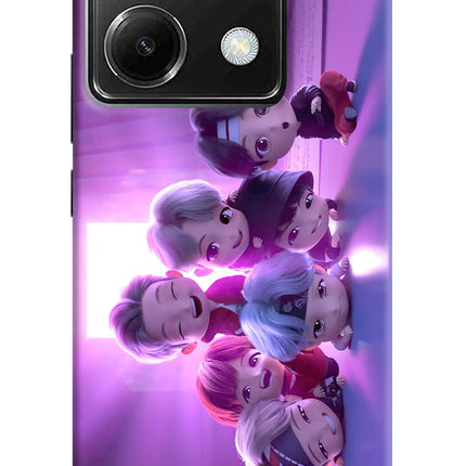 BTS Chibi Poco X6 Hard Case Back Cover by Casekaro