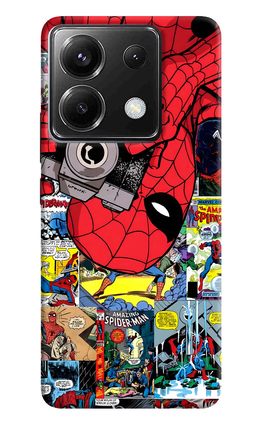 Spider Man Poco X6 Back Cover, Hard case