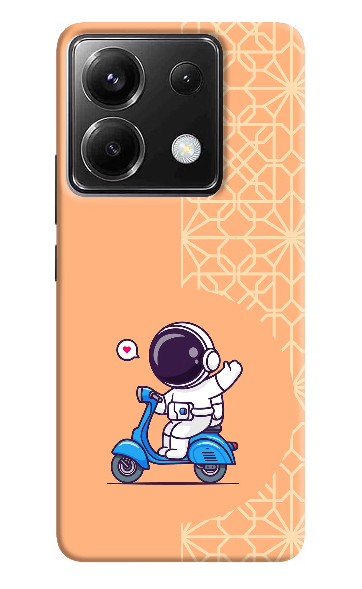Cute Astronaut Riding Poco X6 Back Cover