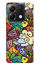 Veggie Doodle Poco X6 Hard Case Back Cover by Casekaro