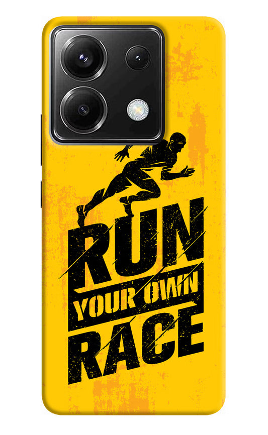 Run Your Own Race Poco X6 Back Cover