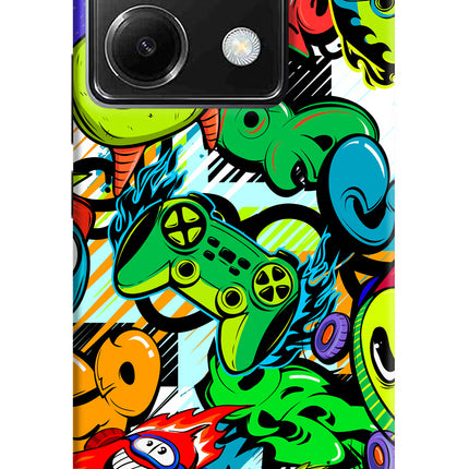 Game Doodle Poco X6 Hard Case Back Cover by Casekaro