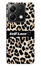 Leopard Print Self Love Poco X6 Hard Case Back Cover by Casekaro