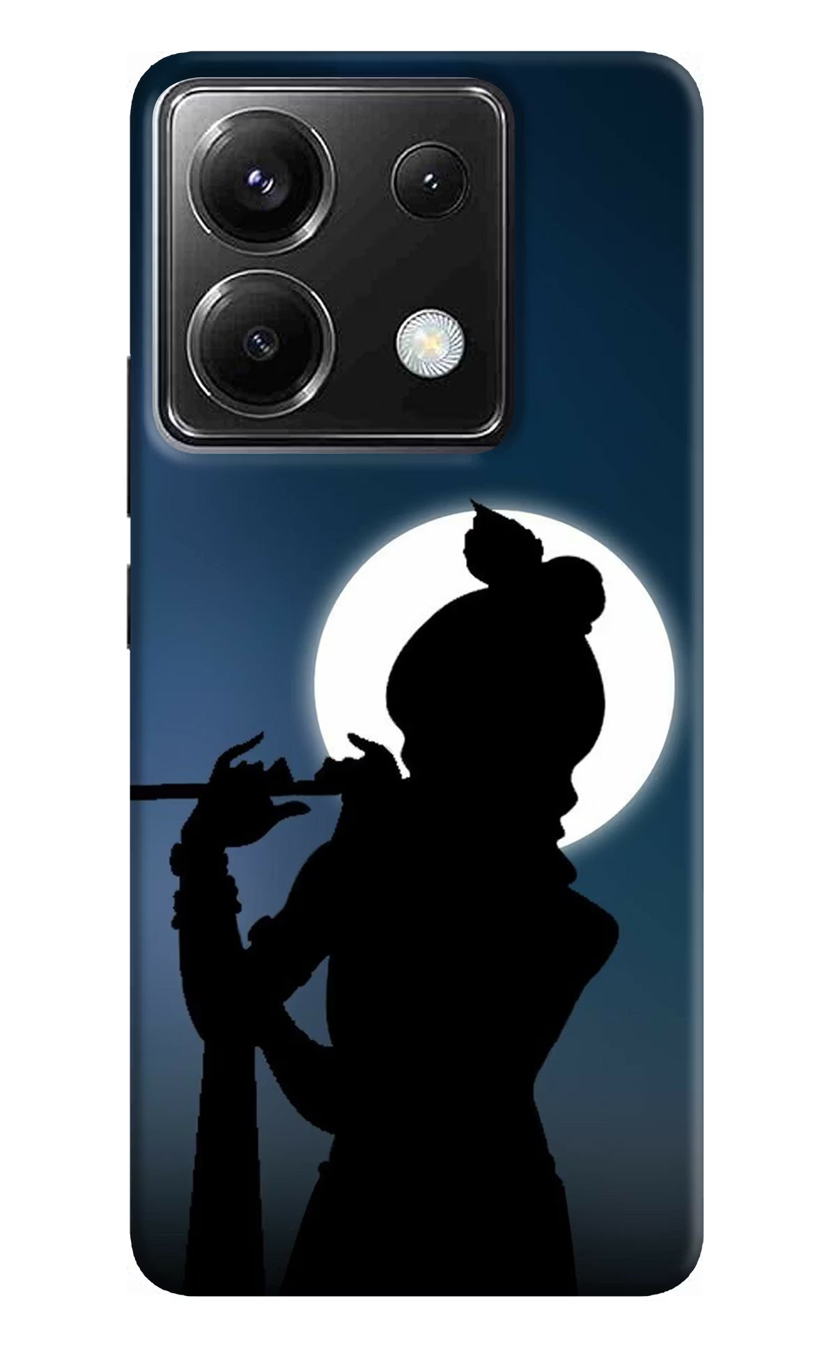 Shri Krishna Silhouette Poco X6 Back Cover