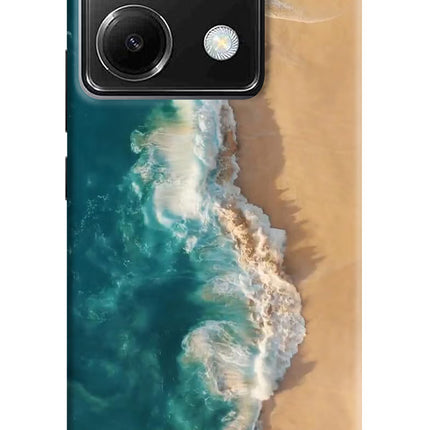 Ocean Beach Poco X6 Hard Case Back Cover by Casekaro