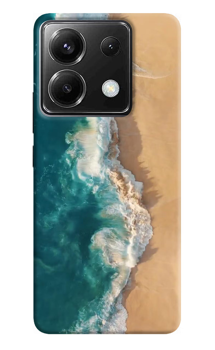 Ocean Beach Poco X6 Back Cover, Hard case
