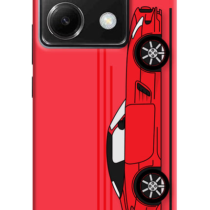 Red Velocity Poco X6 Hard Case Back Cover by Casekaro