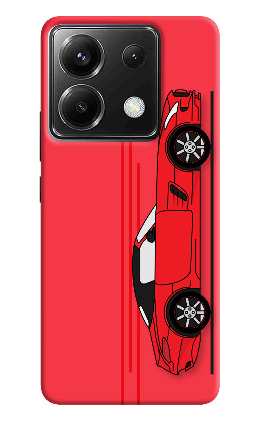 Red Velocity Poco X6 Back Cover, Hard case