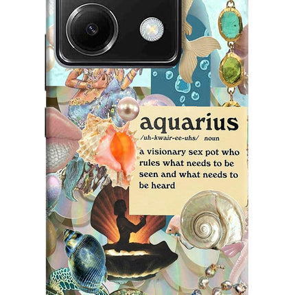 Aquarius Zodiac Poco X6 Hard Case Back Cover by Casekaro