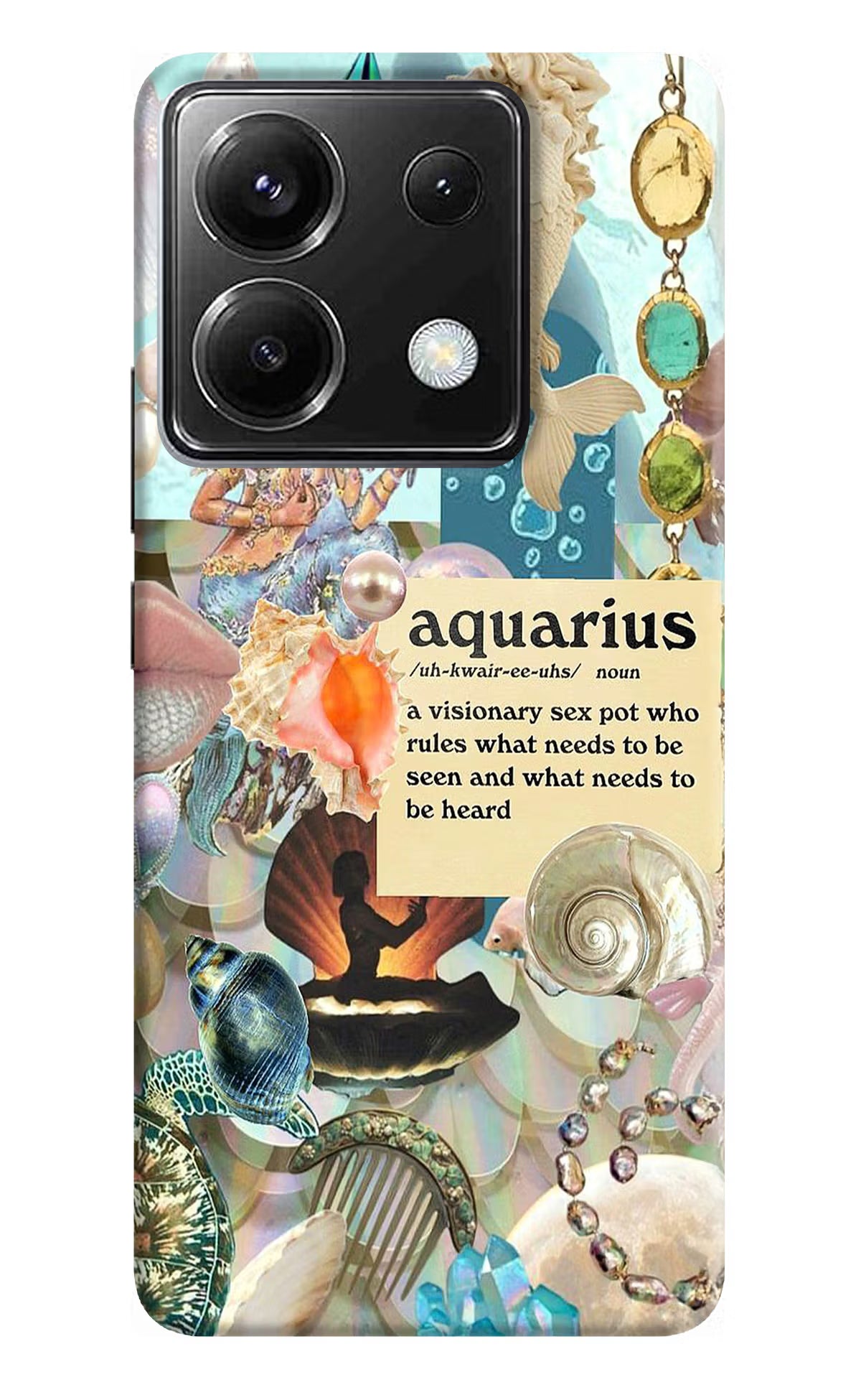 Aquarius Zodiac Poco X6 Hard Case Back Cover by Casekaro