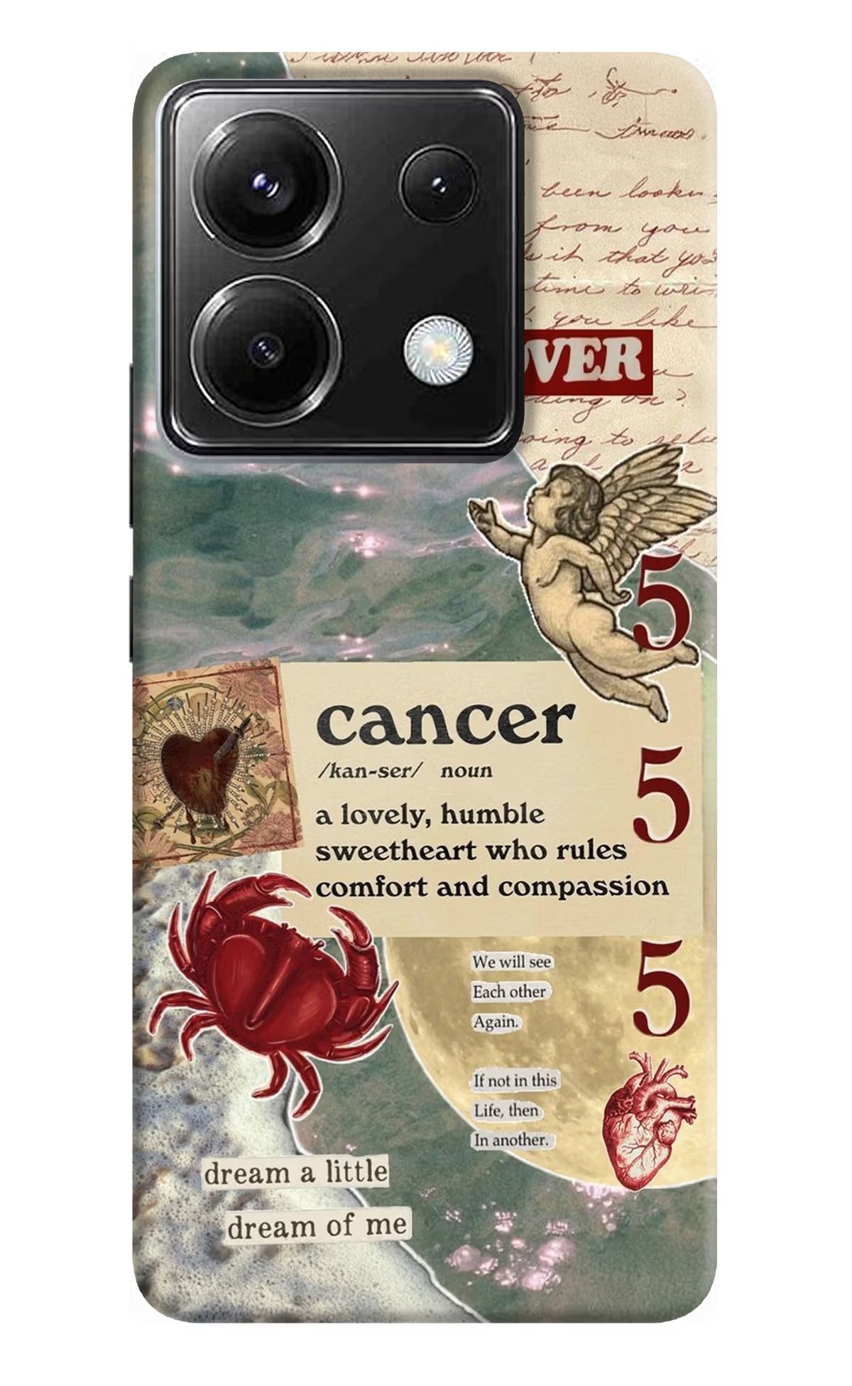 Cancer Zodiac Poco X6 Hard Case Back Cover by Casekaro