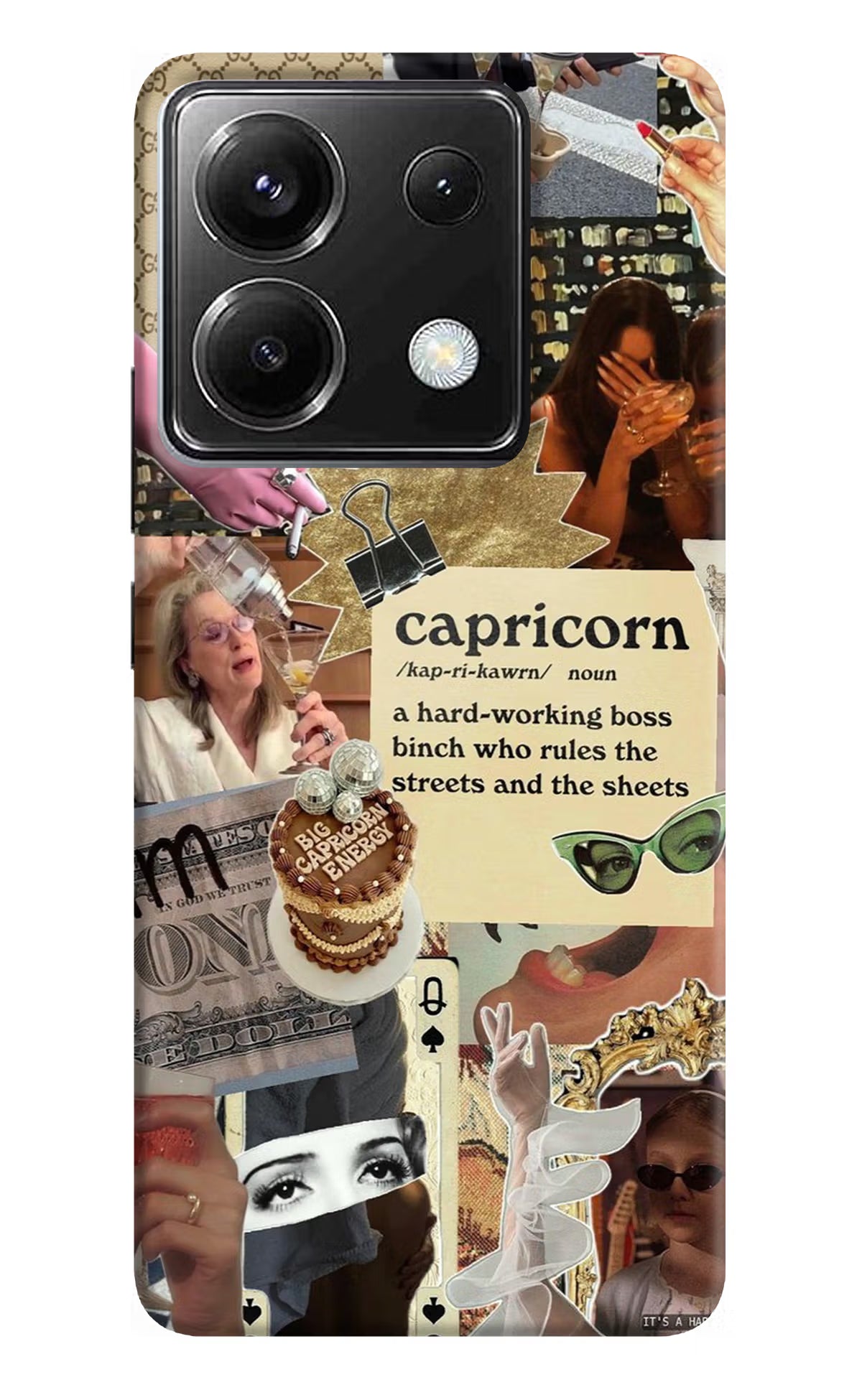 Capricorn Zodiac Poco X6 Hard Case Back Cover by Casekaro